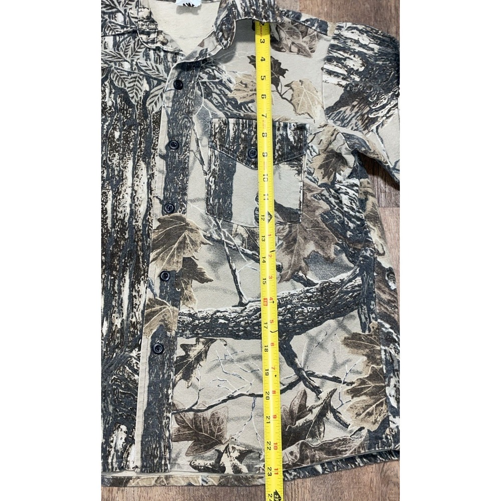 VTG Realtree Treestand Camo Button Up Long Sleeve Shirt Youth Large USA Made - Picture 3 of 9